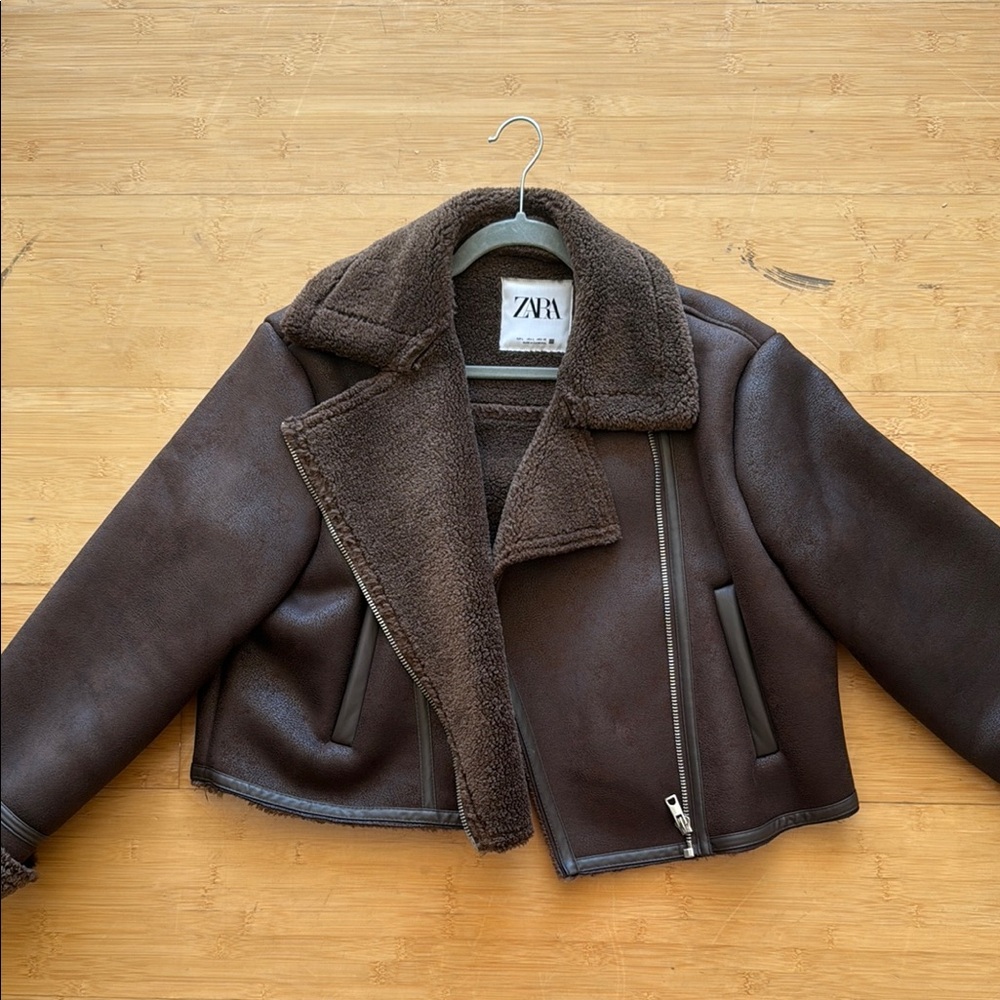 Zara Brown sherpa Jacket